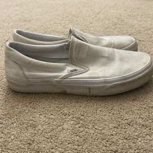 White Slip-On Vans